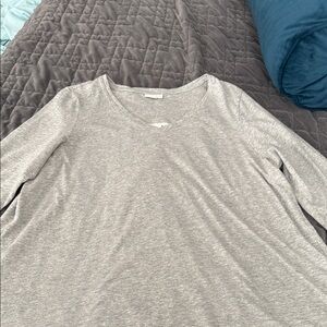 J. Jill Heather Gray 3/4 Sleeve Top XL